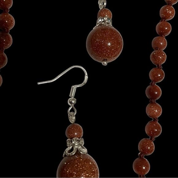 Natural Sunstone Necklace Earring Set NWT Black Friday sale! - Picture 6 of 11